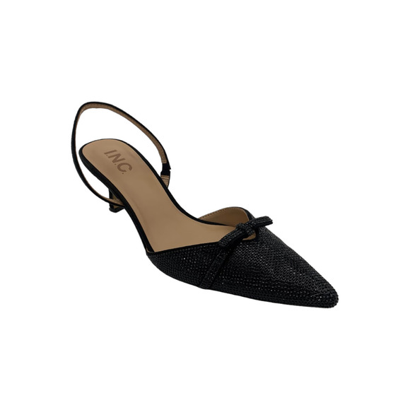 I.N.C International Concepts Shoes - I.N.C. International Concepts Gelsey Slingback Kitten-Heel Pumps Black - Medium